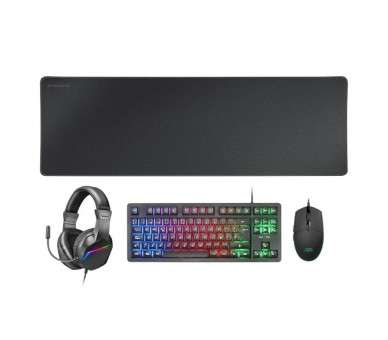 MARS GAMING Combo Gaming MCP RGB3 4EN1 Negro