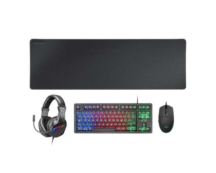 MARS GAMING Combo Gaming MCP RGB3 4EN1 Negro