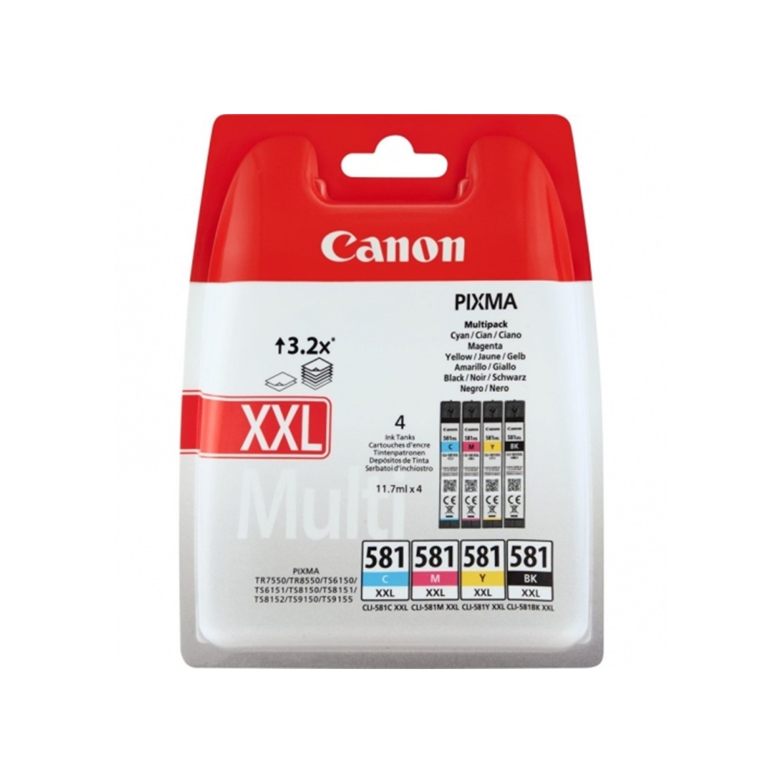 Cartucho tinta canon cli 581xxl negro cian