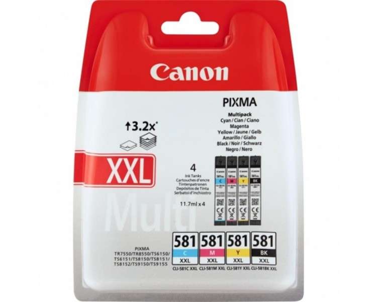 Cartucho tinta canon cli 581xxl negro cian