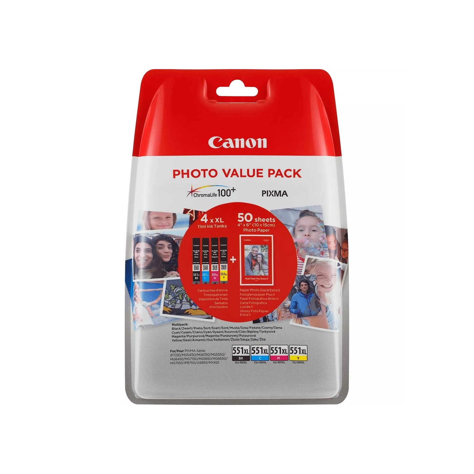 Multipack canon cli 551xl b c m