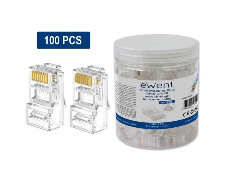 Conector rj45 ewent easyconnect im1206 cat6