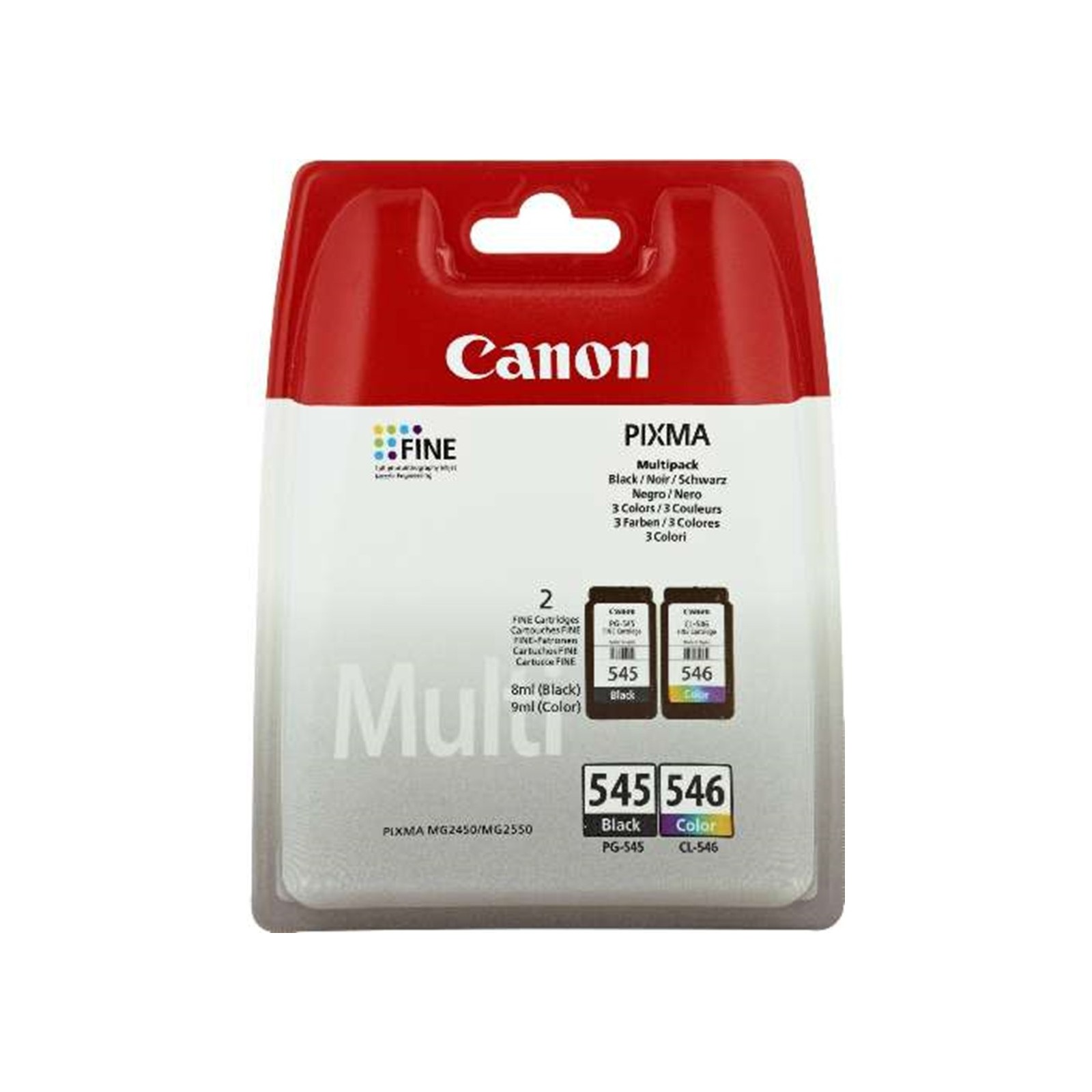 Multipack canon pg 545 cl 546 negro cian