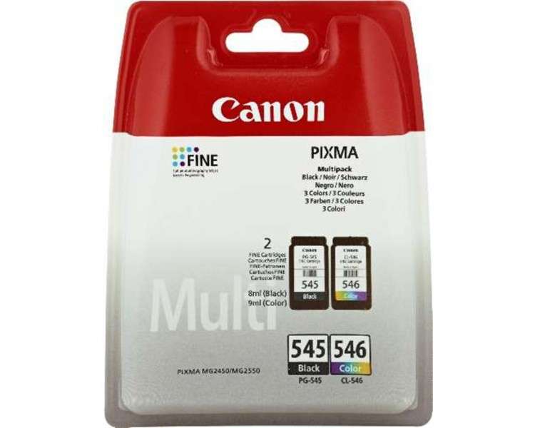 Multipack canon pg 545 cl 546 negro cian