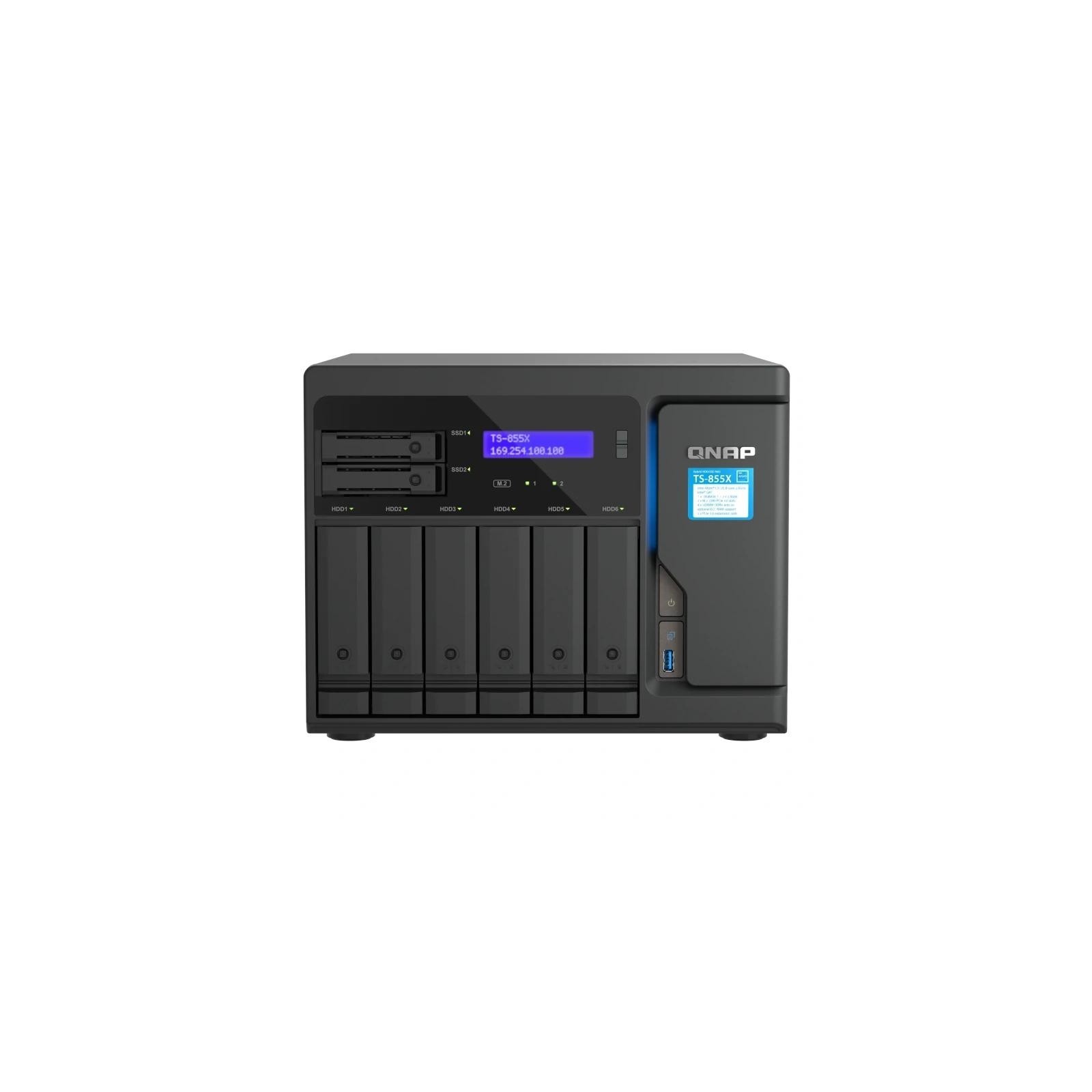 QNAP TS 855X 8G NAS 62 Bay 2x25GbE 4xUSB