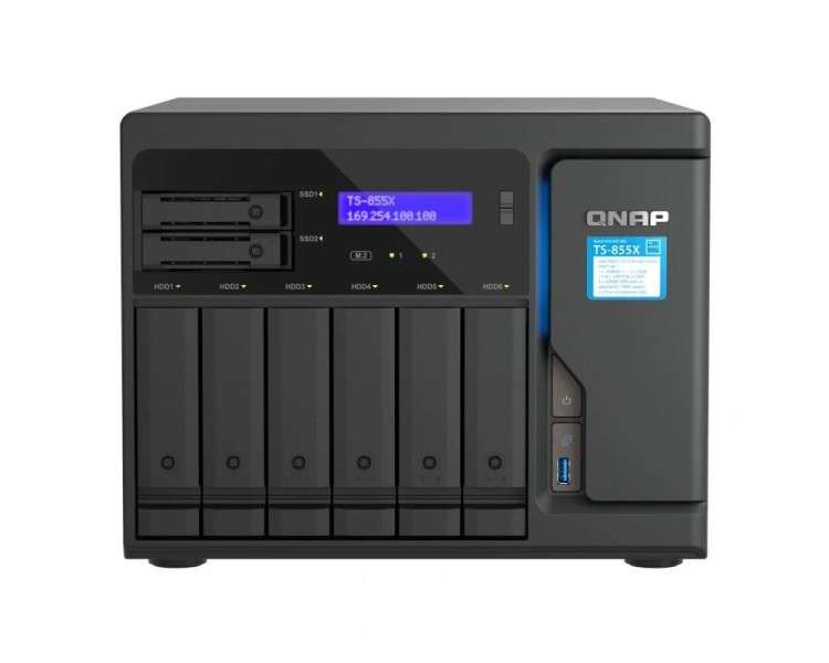 QNAP TS 855X 8G NAS 62 Bay 2x25GbE 4xUSB