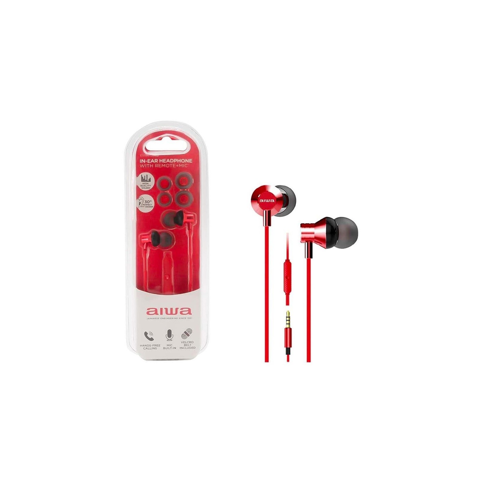 Auriculares aiwa estm 50 rojo