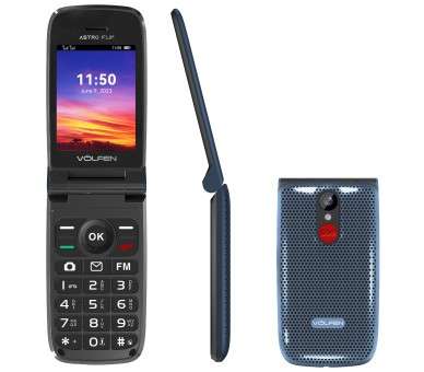 Telefono movil volfen astro flip azul