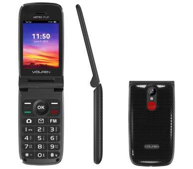 Telefono movil volfen astro flip negro