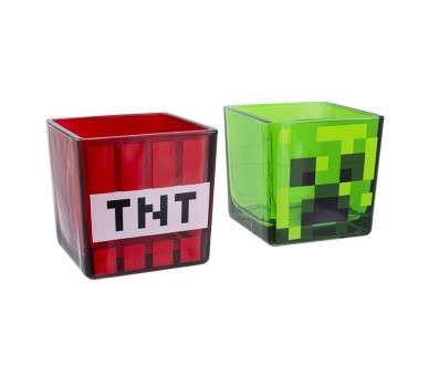 Vasos cuadrados paladone minecraft creeper 