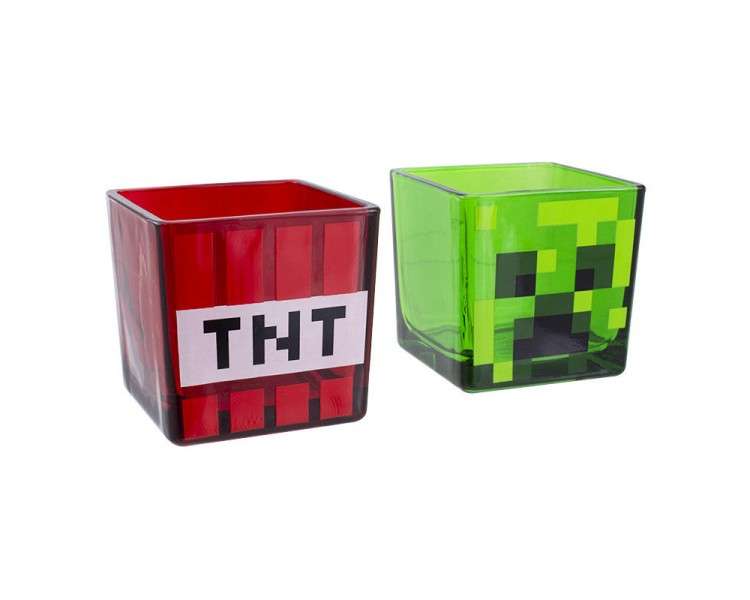 Vasos cuadrados paladone minecraft creeper 