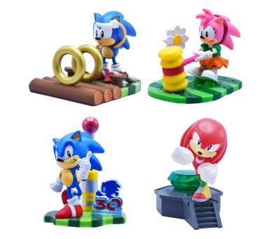 Figura sonic con diorama montar 8cm