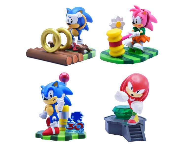 Figura sonic con diorama montar 8cm