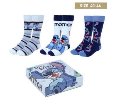 Pack calcetines 3 piezas stitch talla