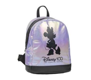 Mochila casual moda iridiscente disney 100