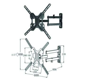 Soporte tv articulado 400 x 400