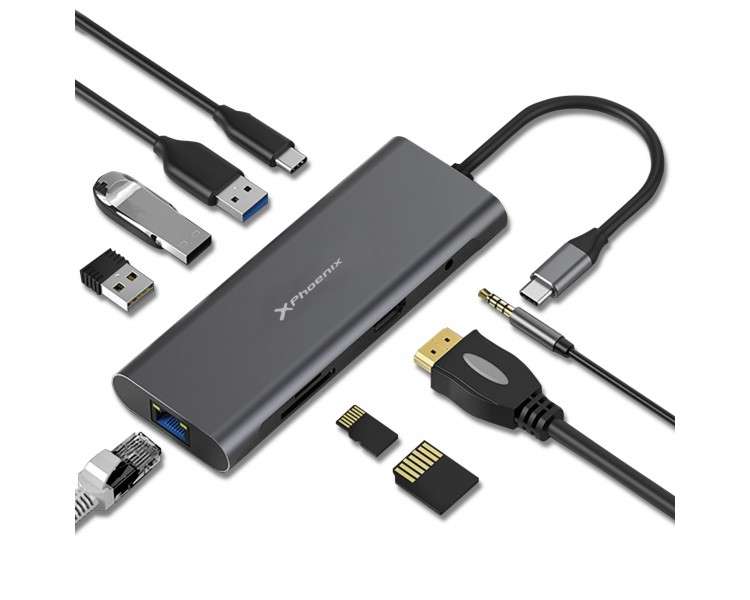 Docking hub usb tipo c 9