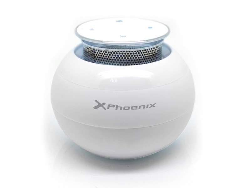 Altavoz portatil phoenix ufoboom tactil blanco