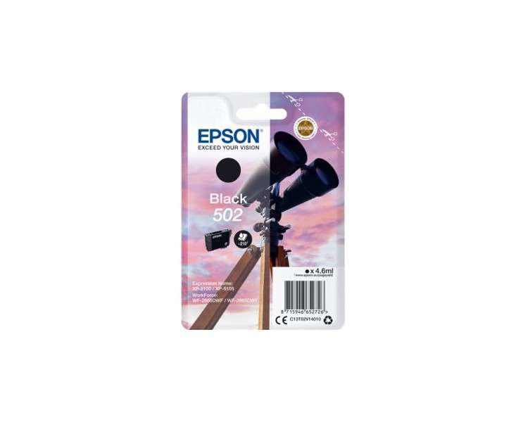 Cartucho tinta epson 502 c13t02v14010 negro