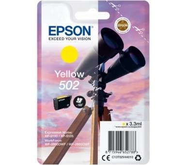 Cartucho tinta epson t02v440 502 amarillo