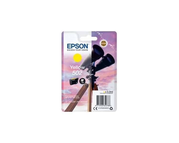 Cartucho tinta epson t02v440 502 amarillo