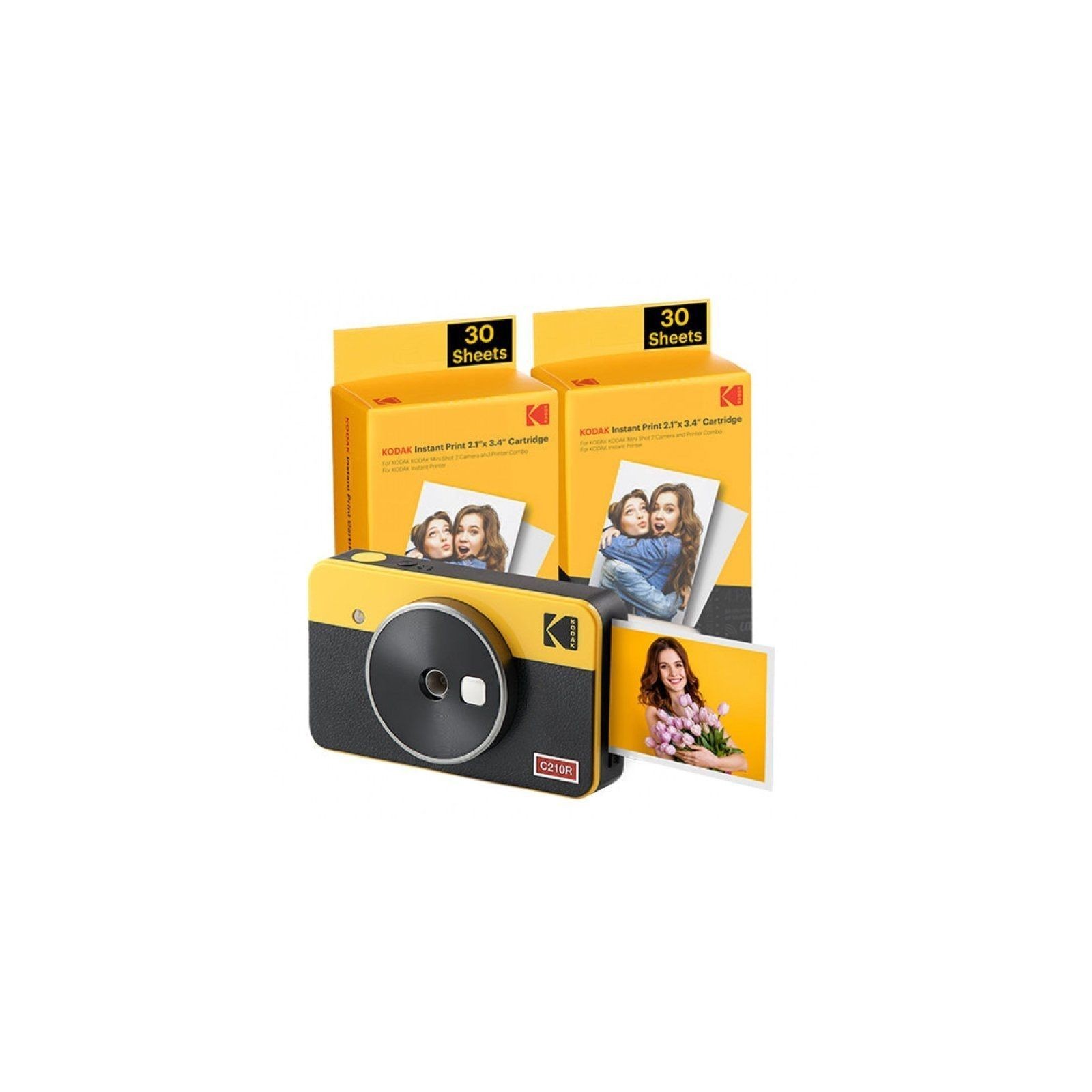 ph2KODAK MINI SHOT 2 RETRO C210RW PORTABLE WIRELESS CAMERA AND PHOTO BUNDLE 21X34 YELLul lispan style font weight normal COMBO 