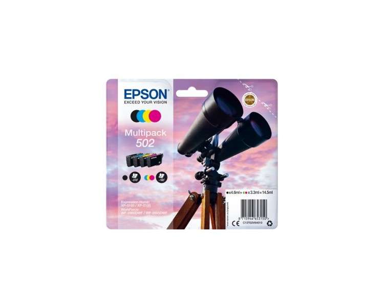 Multipack tinta epson 502 c13t02v64010 negro