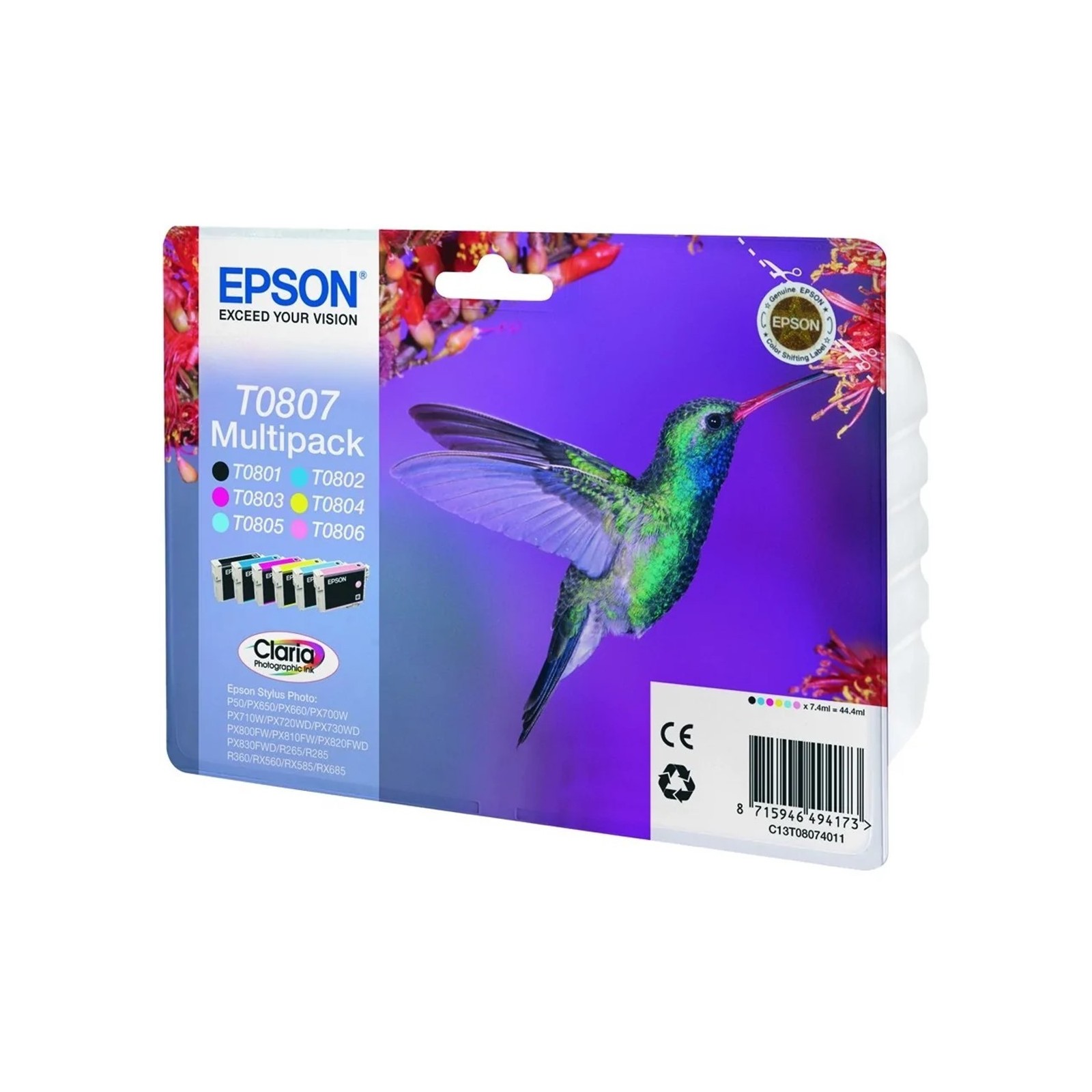 Multipack tinta epson t08074 t080140240340440 540640