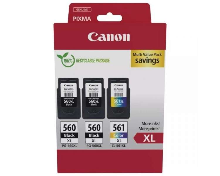 h2Multipack de cartuchos de tinta Canon de alto rendimiento dos PG 560XL y un CL 561XL h2divEste multipack es la solucion asequ