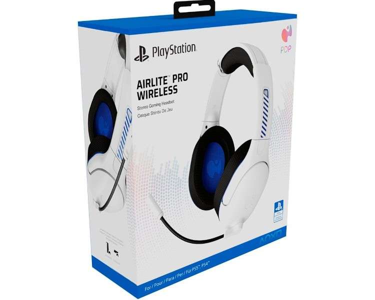 PDP  AIRLITE PRO WIRELESS STEREO GAMING HEADSET WHITE (BLANCO) (PS5/PS4)