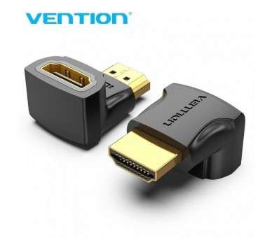 ph2Adaptador HDMI 4K 90º Macho a Hembra Negro h2Adaptador HDMI de 90 grados macho a hembra para caja de TV de escritorio porta