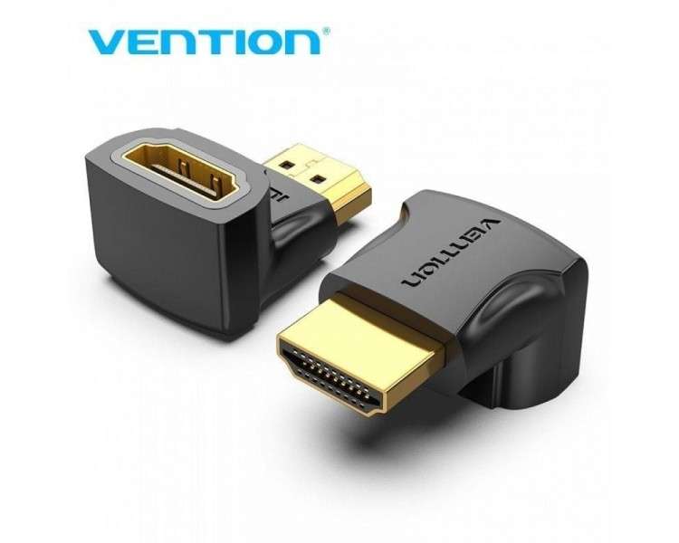 ph2Adaptador HDMI 4K 90º Macho a Hembra Negro h2Adaptador HDMI de 90 grados macho a hembra para caja de TV de escritorio porta