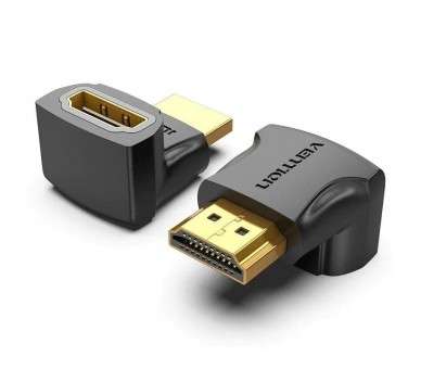 ph2Adaptador HDMI 4K 270º Macho a Hembra Negro h2Adaptador HDMI de 270 grados macho a hembra para caja de TV de escritorio por