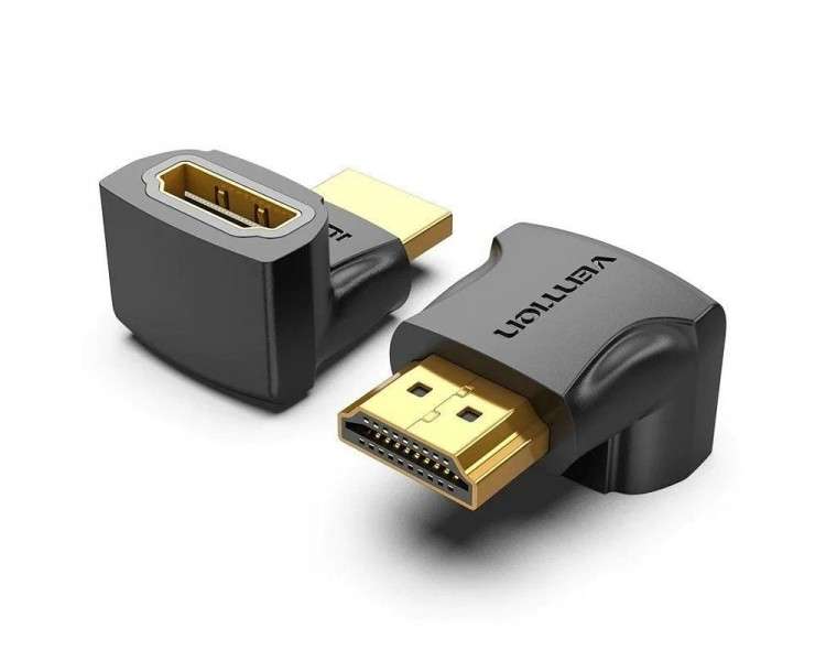 ph2Adaptador HDMI 4K 270º Macho a Hembra Negro h2Adaptador HDMI de 270 grados macho a hembra para caja de TV de escritorio por