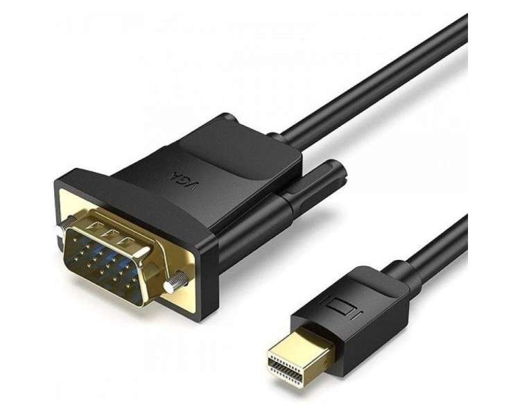 ph2Cable de video Vention Mini DP Macho a VGA h2pConectores 1 DisplayPort Mini 1 D Sub DE 15 VGA pbr p