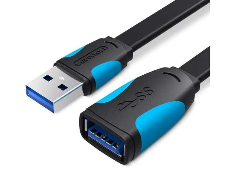 ph2Vention Cable Alargador Plano Usb30 50cm Negro h2divbr divh2Especificaciones h2ulliTipo de conector USB 30 am liliContactos 