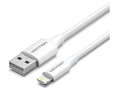 h2Cable USB 20 Tipo A Macho a Lightning Macho 24A 1M Blanco h2divh2Carga rapida 3A h2pUse el cargador USB A para proporcionar u