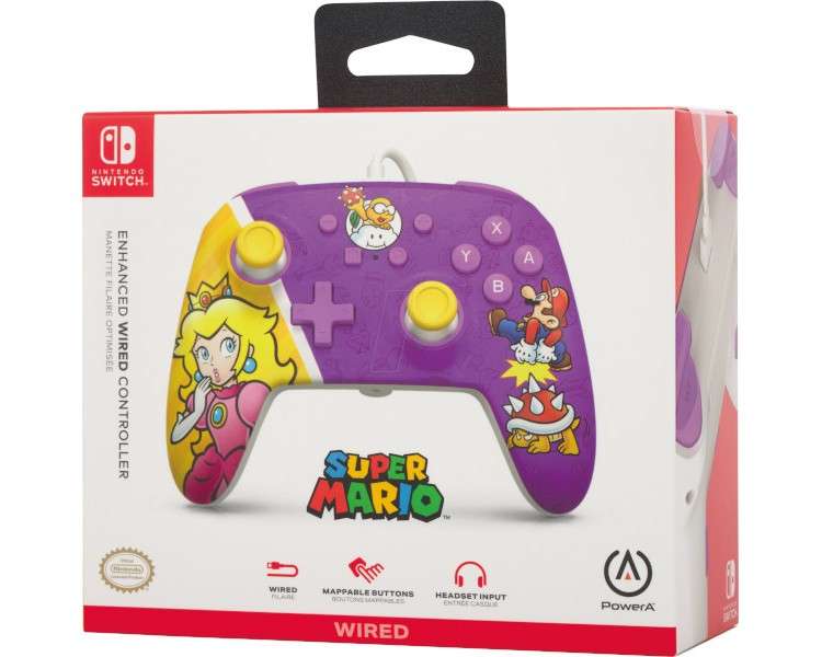 POWER A ENHANCED WIRED CONTROLLER PRINCESS PEACH BATTLE