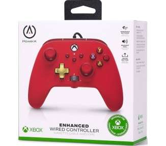 POWER A ENHANCED WIRED CONTROLLER ARTISAN RED (XBONE/WINDOWS 10)