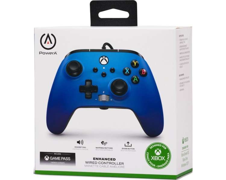 POWER A ENHANCED WIRED CONTROLLER SAPPHIRE FADE (XBONE/WINDOWS 10)