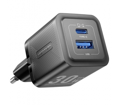 h2Cargador GaN de 2 puertos USB C A 30W 30W h2divbr divdivh2Especificaciones h2ulliMarca liliVention liliColor liliNegro liliIn