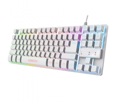 p ph2GXT 833W THADO h2pTeclado para gaming metalico y compacto con iluminacion LED multicolor pp pp ph2De tipo sostenible h2pFa