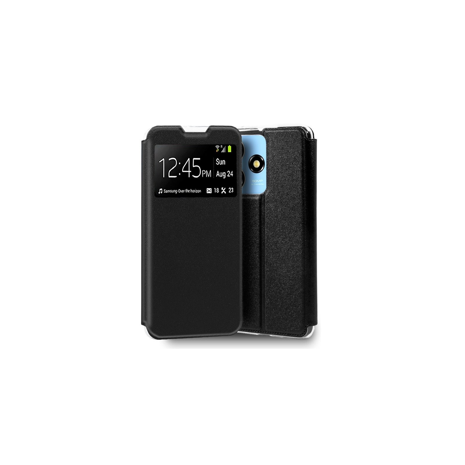 COOL FUNDA FLIP COVER ZTE BLADE A73 LISO NEGRO