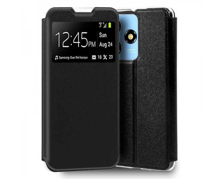 COOL FUNDA FLIP COVER ZTE BLADE A73 LISO NEGRO