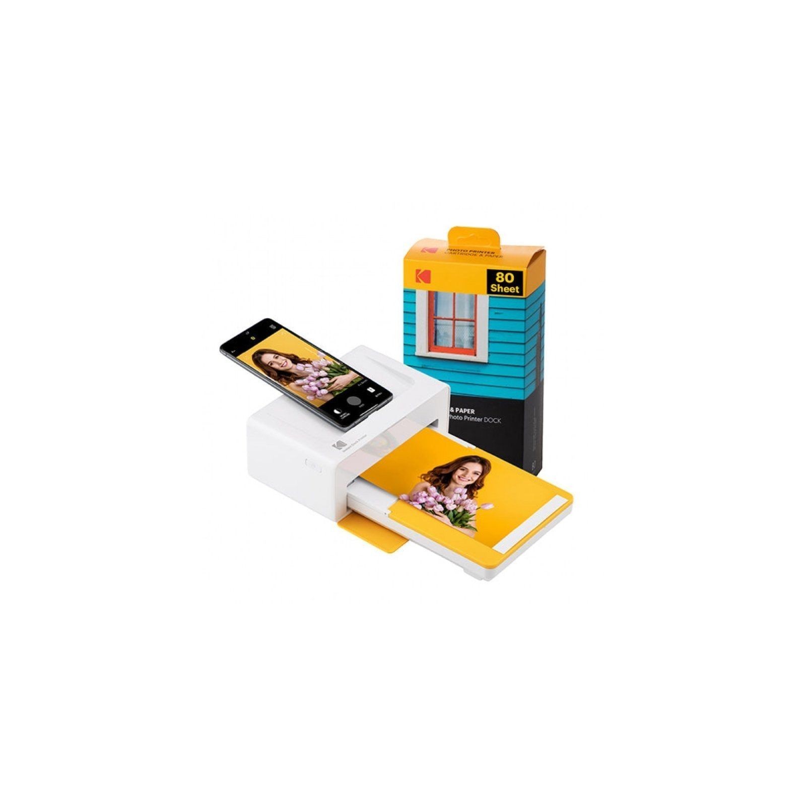 ph2KODAK DOCK PLUS PD460Y80 INSTANT PHOTO PRINTER BUNDLE 4X6 YELLOW h2ul liImprima sus recuerdos Con el Kodak Dock Plus puede i