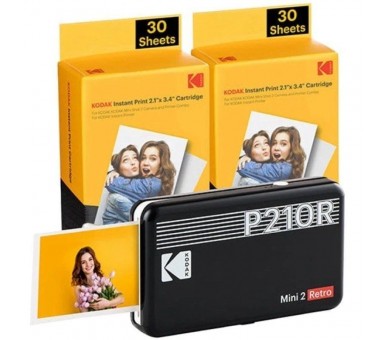 ph2KODAK MINI 2 RETROnbspP210RB60 h2pMejor impresora de fotos Conecte su impresora portatil retro Kodak Mini 2 a cualquier disp