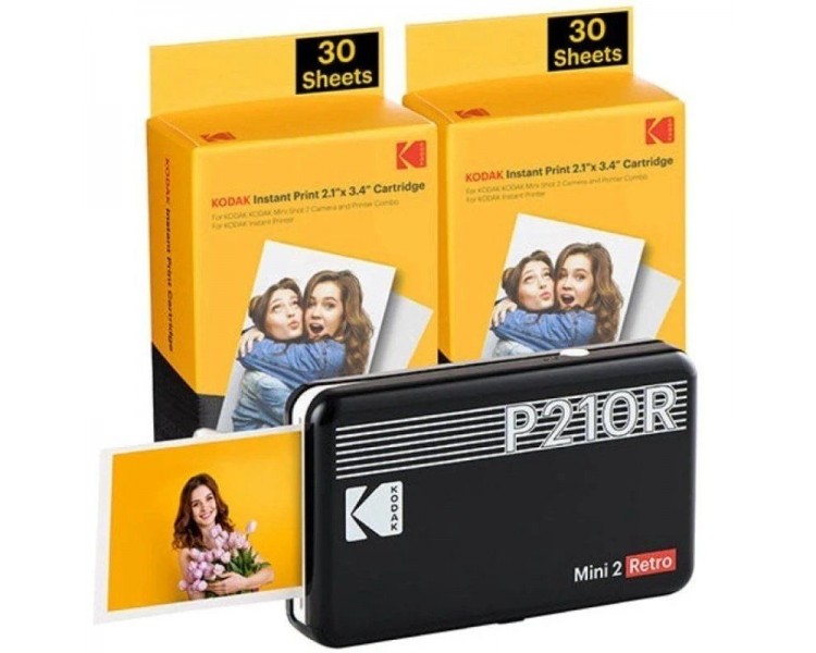 ph2KODAK MINI 2 RETROnbspP210RB60 h2pMejor impresora de fotos Conecte su impresora portatil retro Kodak Mini 2 a cualquier disp