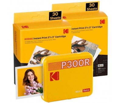 ph2KODAK MINI 3 RETRO P300RY60 h2pMejor impresora fotografica Conecte su impresora de fotos retro de Kodak Mini 3 cuadradas a c