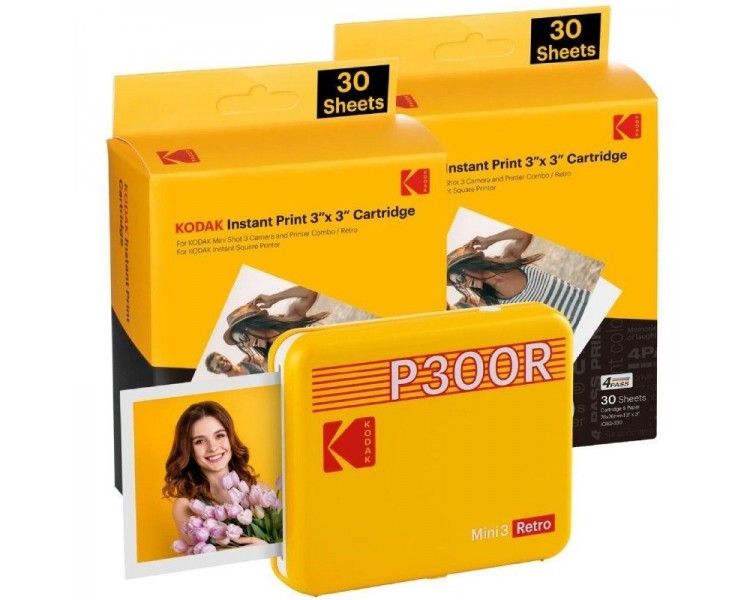 ph2KODAK MINI 3 RETRO P300RY60 h2pMejor impresora fotografica Conecte su impresora de fotos retro de Kodak Mini 3 cuadradas a c