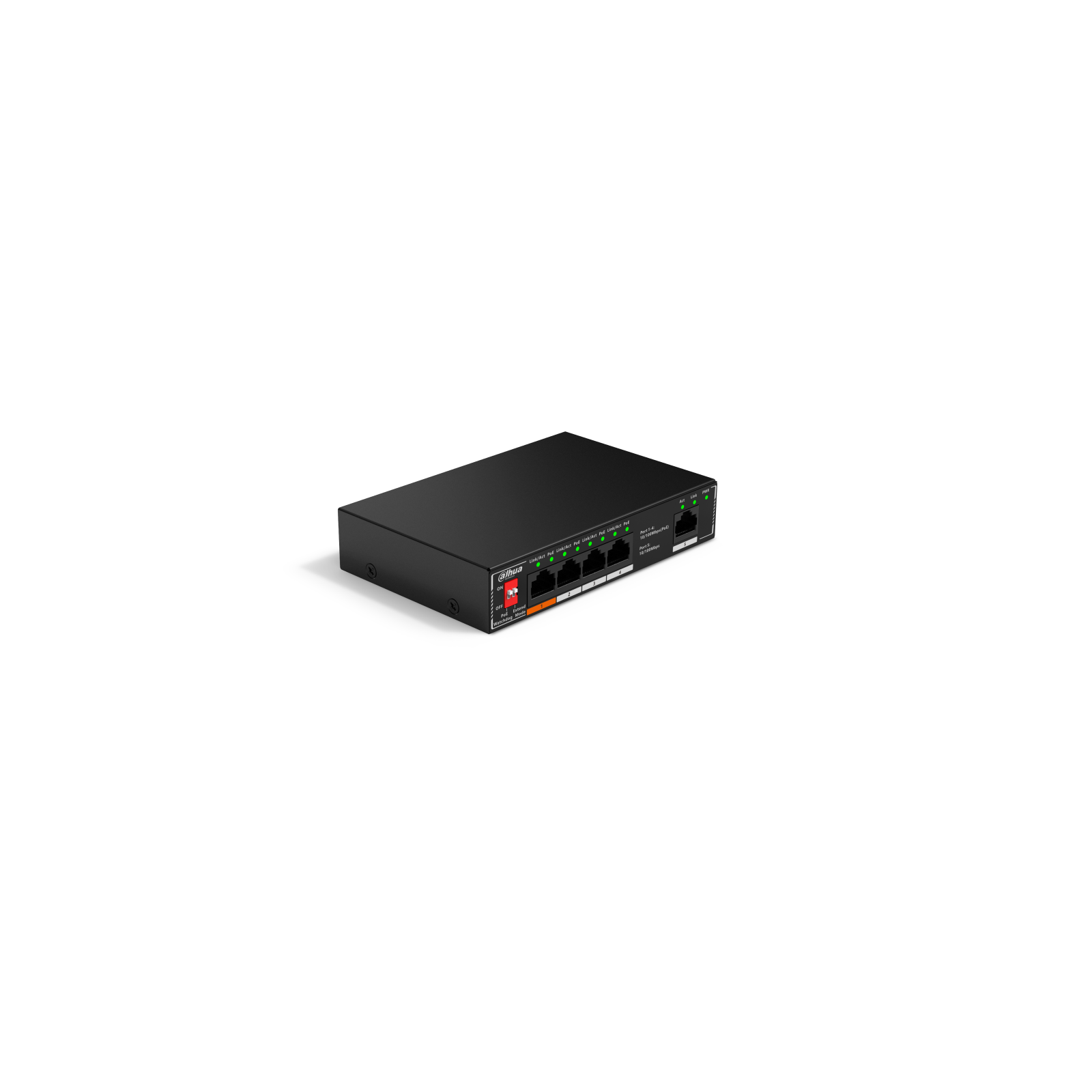 SWITCH IT DAHUA DH SF1005P 5 PORT UNMANAGED DESKTOP SWITCH WITH 4 PORT POE